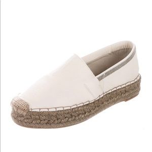 Brunello Cucinelli Soft White Leather Espadrilles
